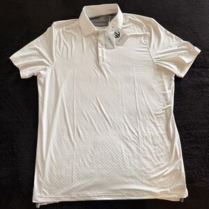 Graham‎ Luxe Men's Polo Shirt Golf Pattern Performance Poly/Spandex Size L
